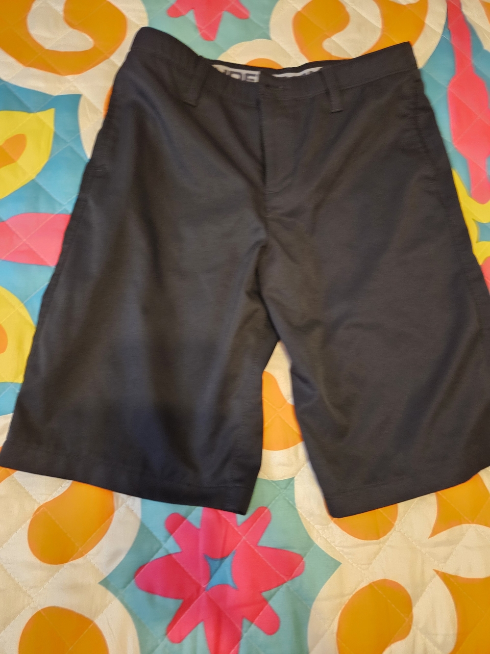 Under Armour Black Flat Front Performance Shorts